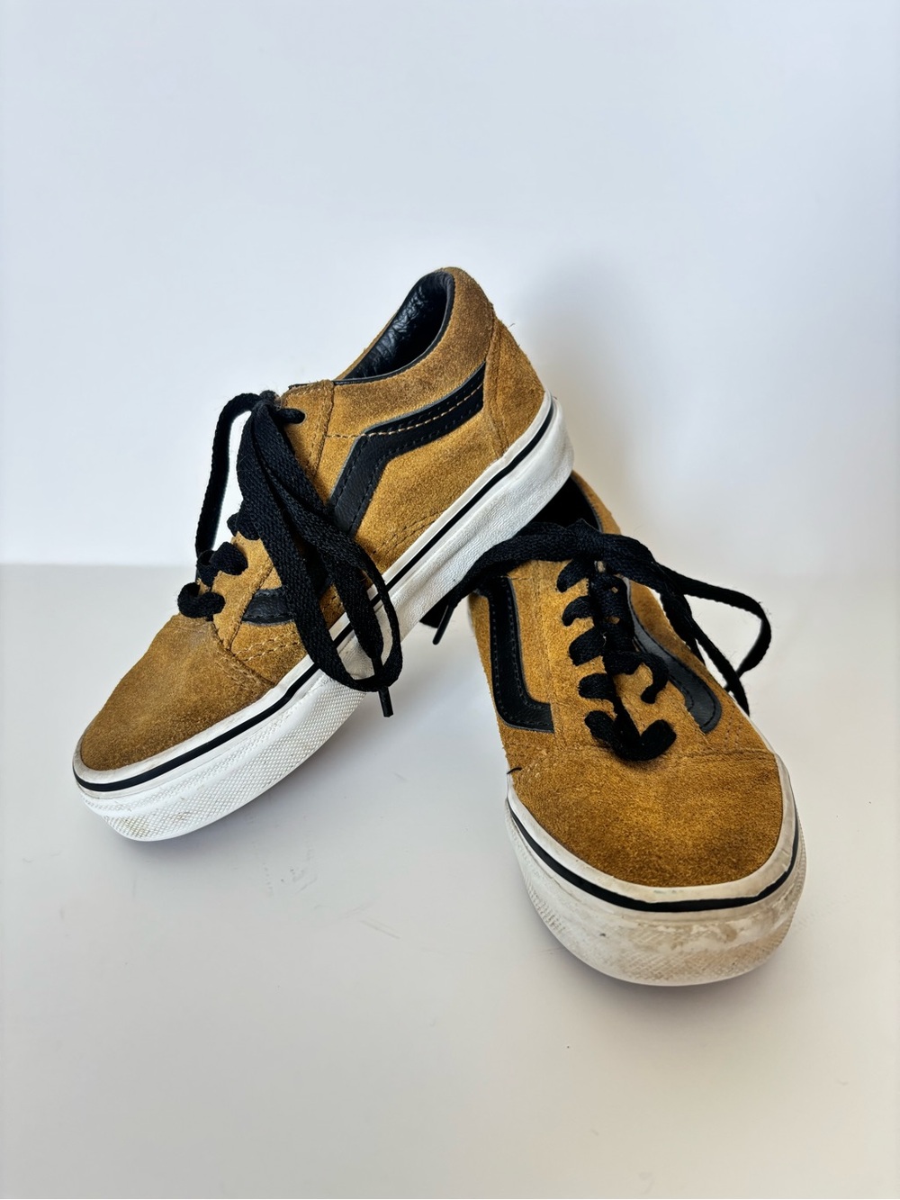 Vans Kids Suede Skate Sneakers in Brown and Black